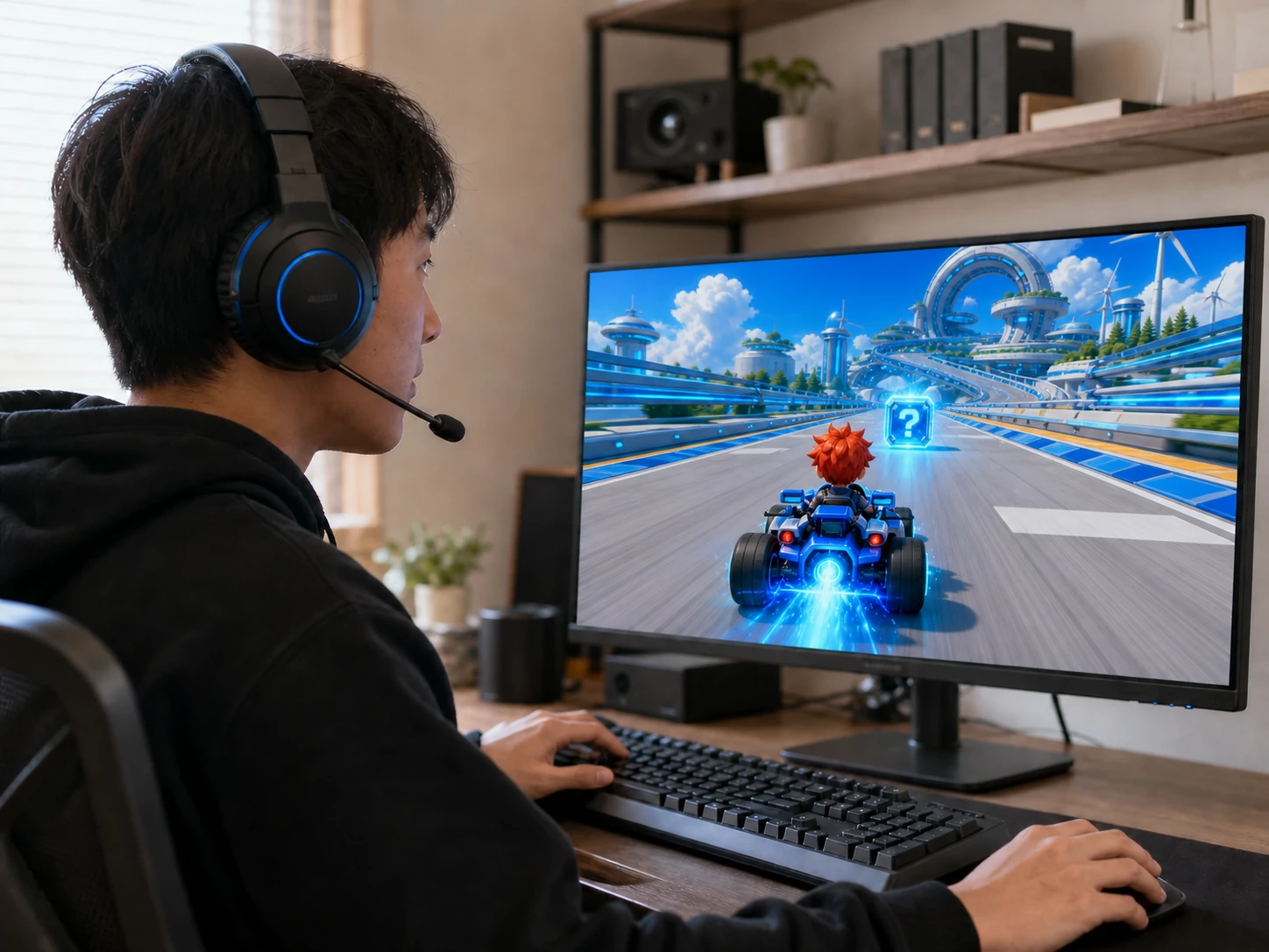 Player watching the whole PC screen
