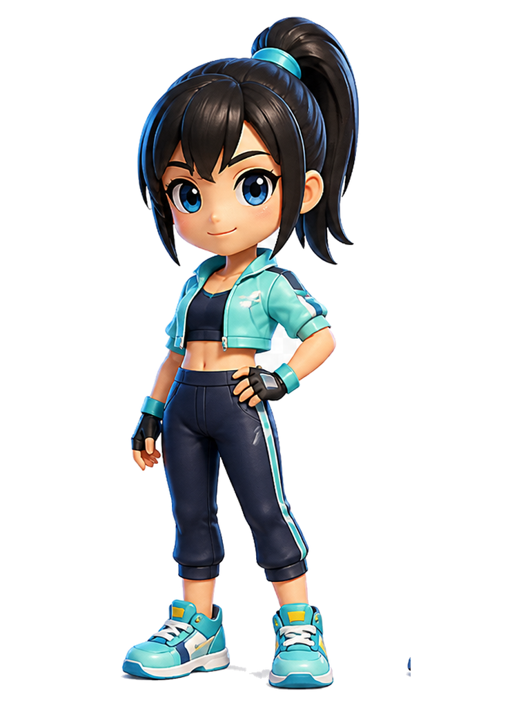 Yuna, a bright chibi racer